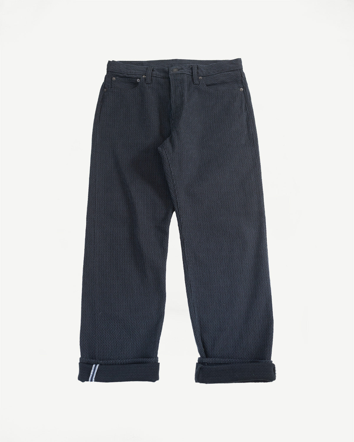1170-1-BK - Sashiko Denim Loose Fit - Black x Gray