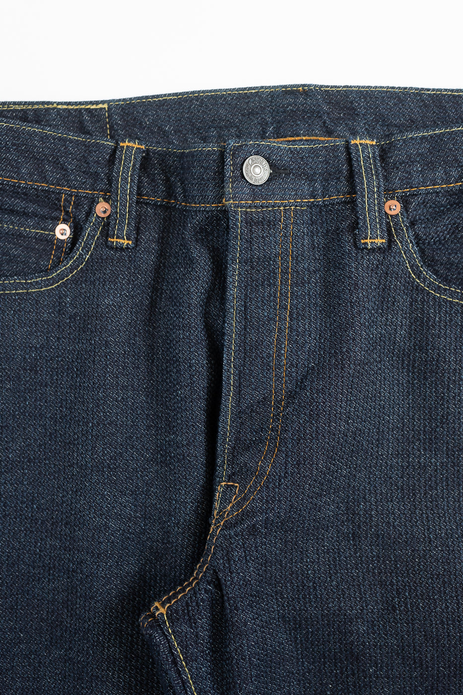 1170-1-ID - Sashiko Denim Loose Fit - Indigo x Natural