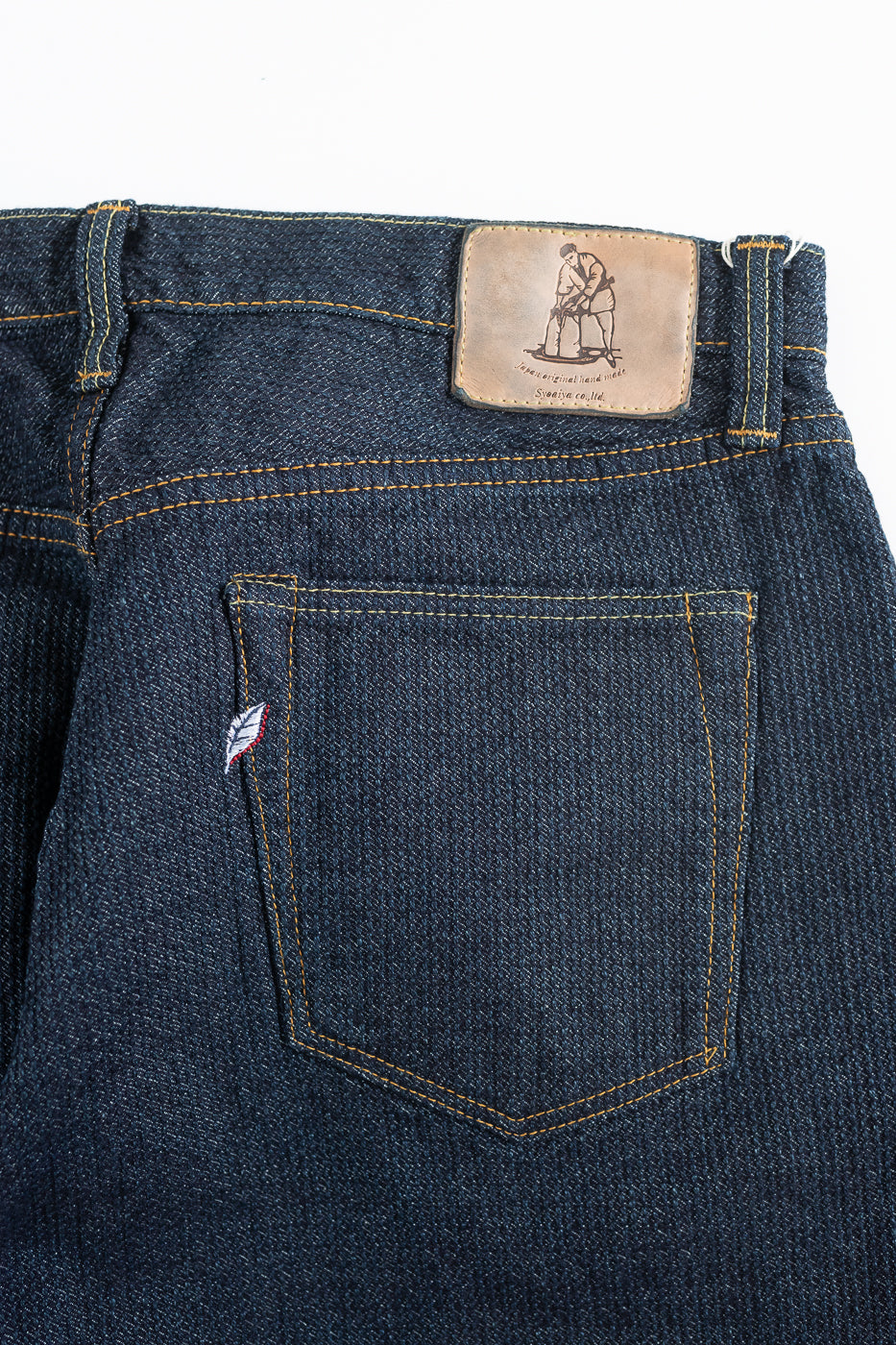 1170-1-ID - Sashiko Denim Loose Fit - Indigo x Natural