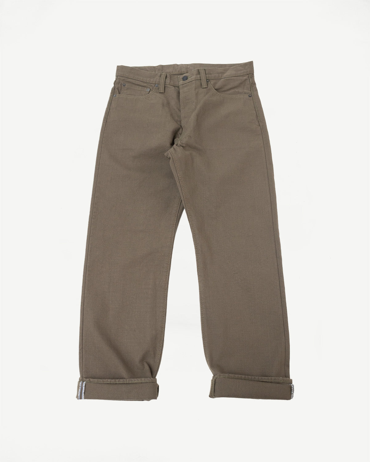1176-OLV - 13.5oz Heavy Duck Cloth Olive - Regular Straight