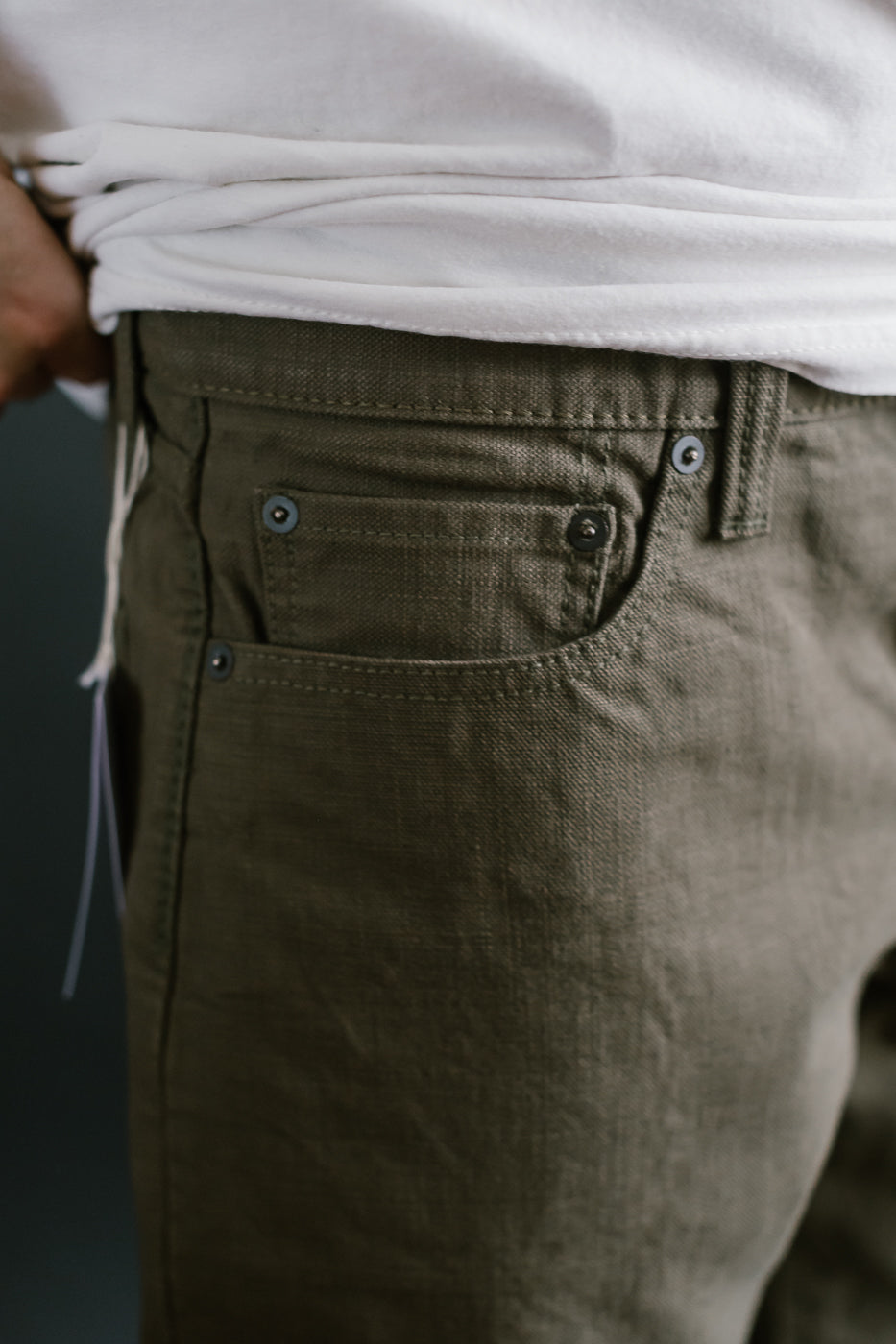 1176-OLV - 13.5oz Heavy Duck Cloth Olive - Regular Straight