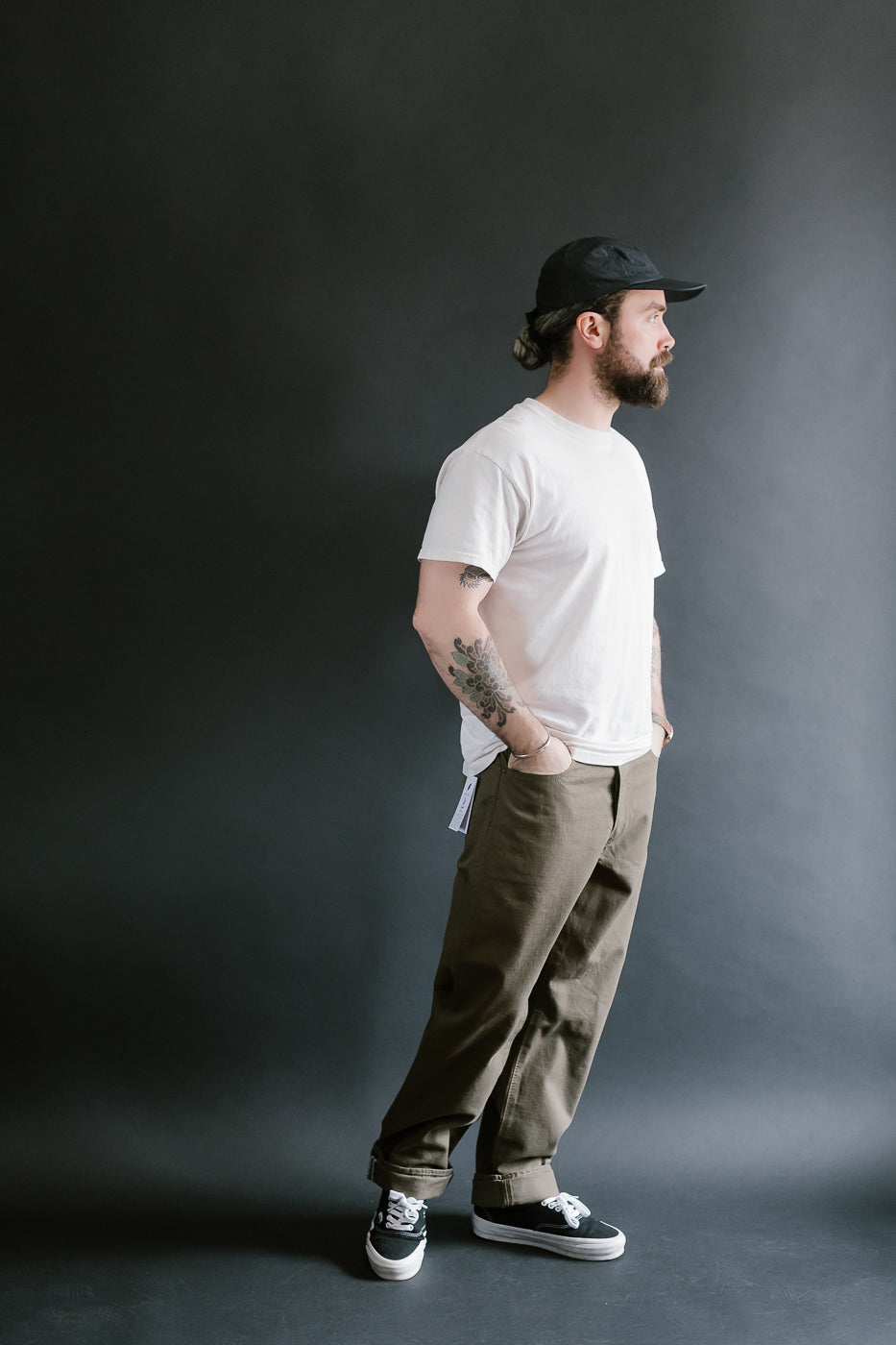 1176-OLV - 13.5oz Heavy Duck Cloth Olive - Regular Straight