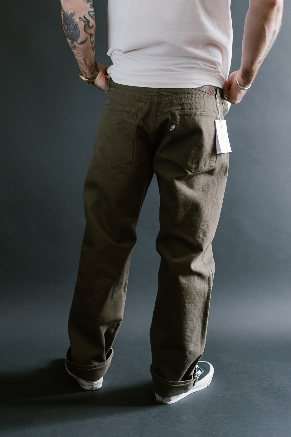 1176-OLV - 13.5oz Heavy Duck Cloth Olive - Regular Straight