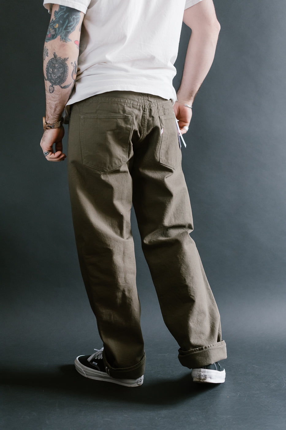 1176-OLV - 13.5oz Heavy Duck Cloth Olive - Regular Straight