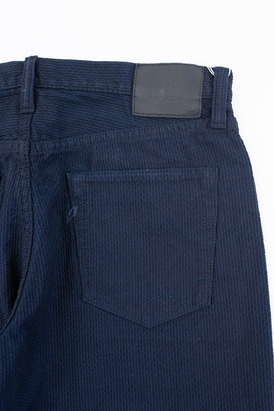 1178-ID - Sashiko Denim Regular Fit - Indigo x Black