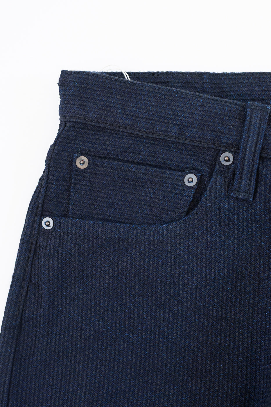 1178-ID - Sashiko Denim Regular Fit - Indigo x Black