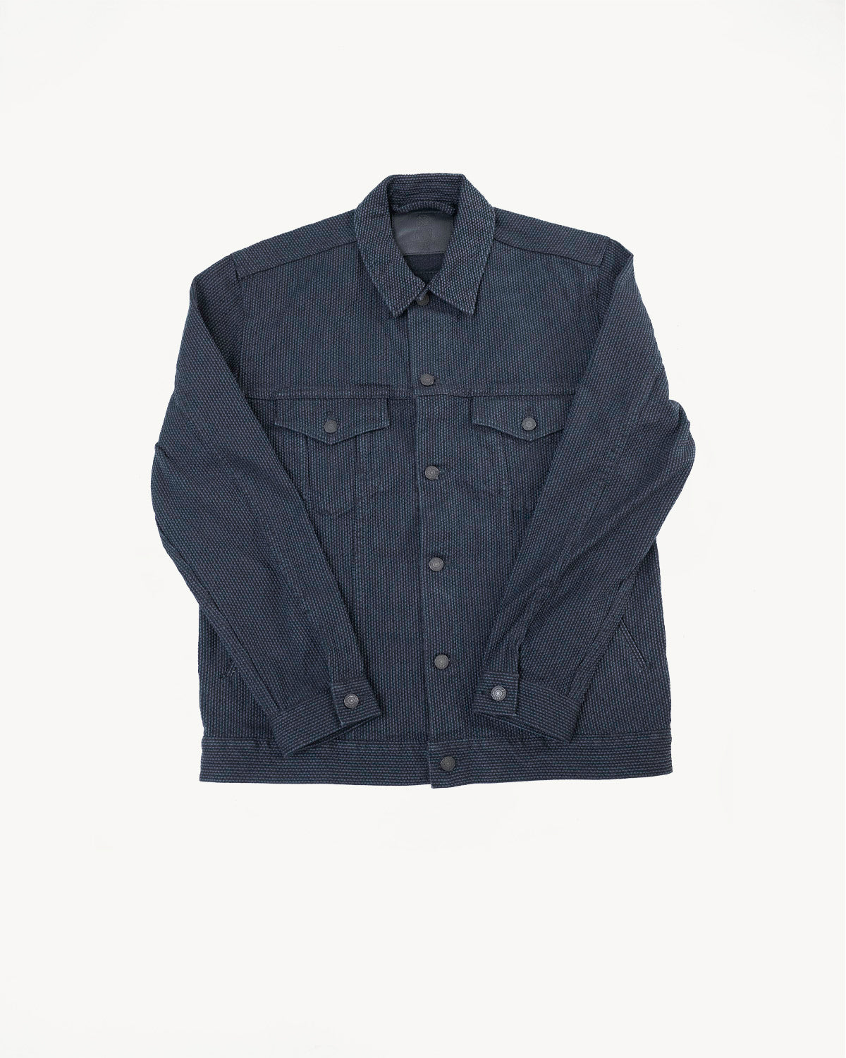 6118-BK - Sashiko Type III Jacket - Black x Grey