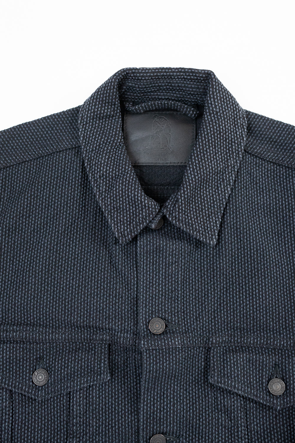 6118-BK - Sashiko Type III Jacket - Black x Grey