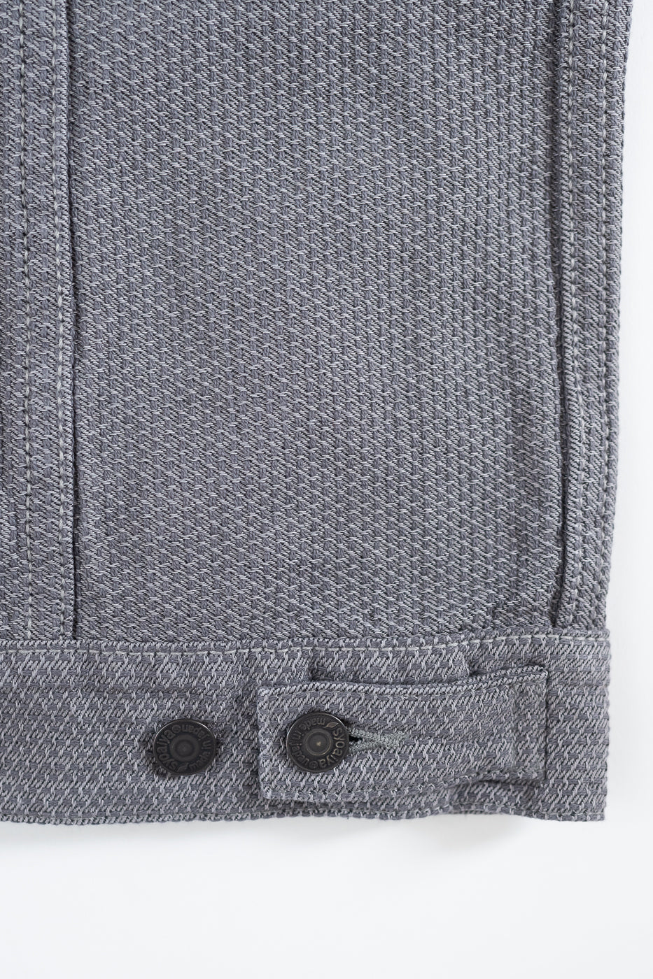 6221-GRY - Sashiko Type III Jacket - Gray x Black