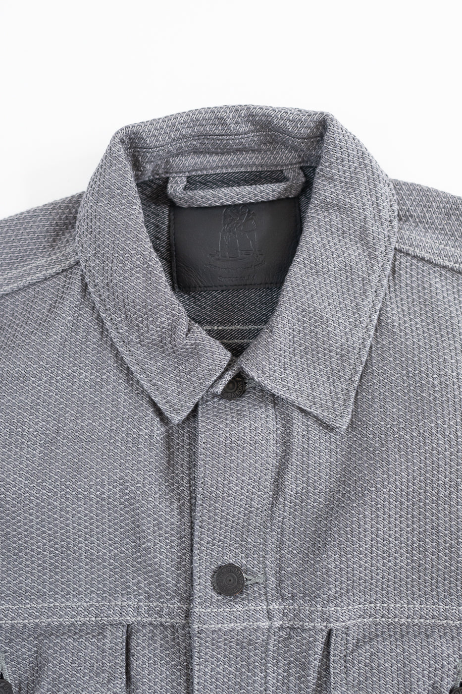 6221-GRY - Sashiko Type III Jacket - Gray x Black