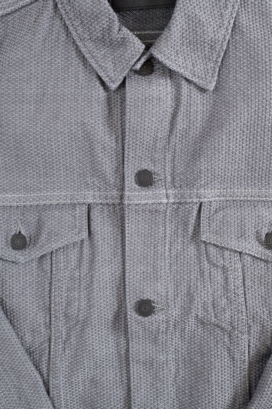 6221-GRY - Sashiko Type III Jacket - Gray x Black