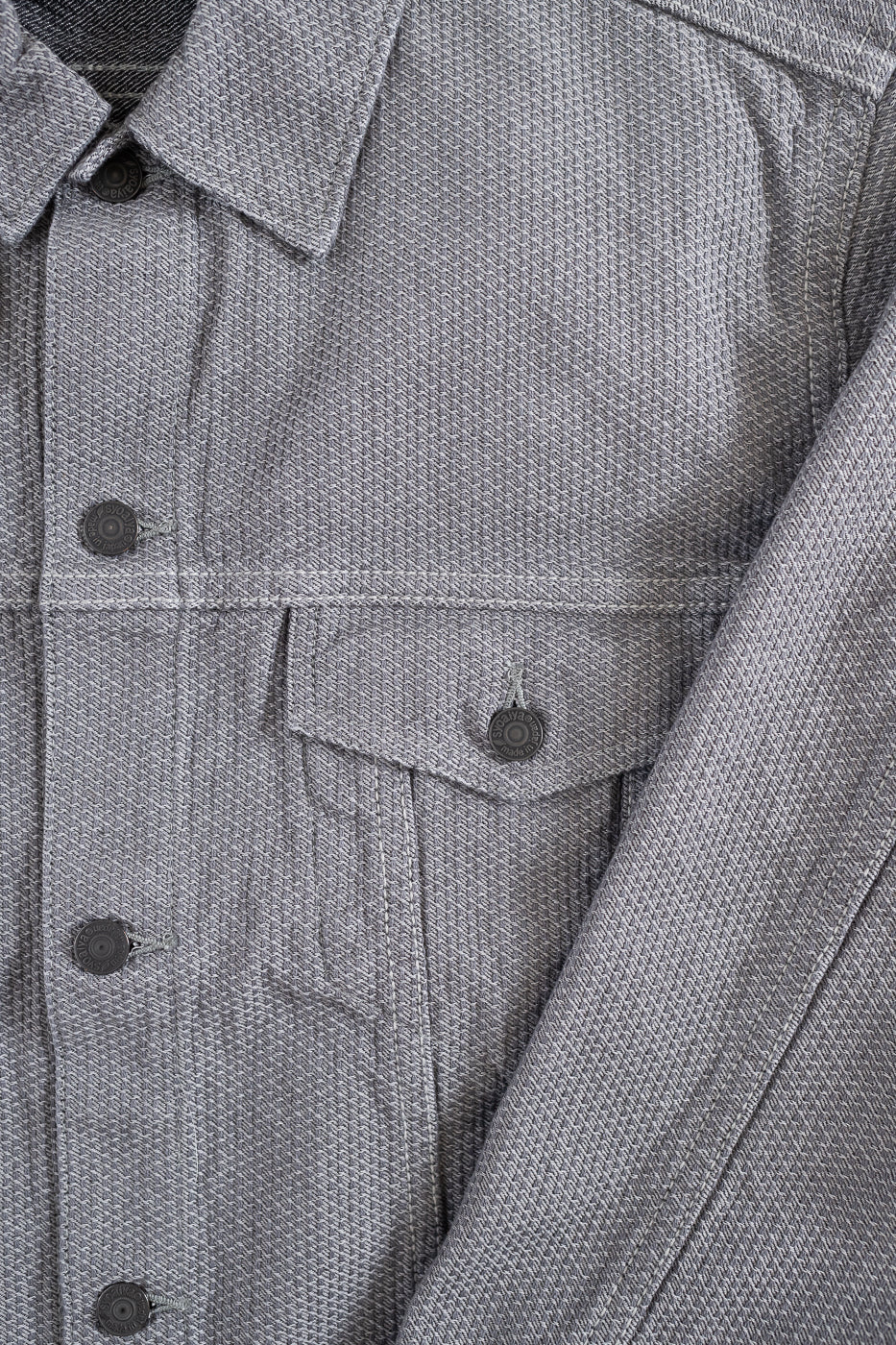 6221-GRY - Sashiko Type III Jacket - Gray x Black