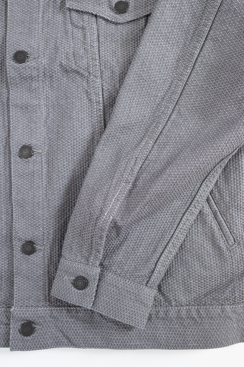 6221-GRY - Sashiko Type III Jacket - Gray x Black