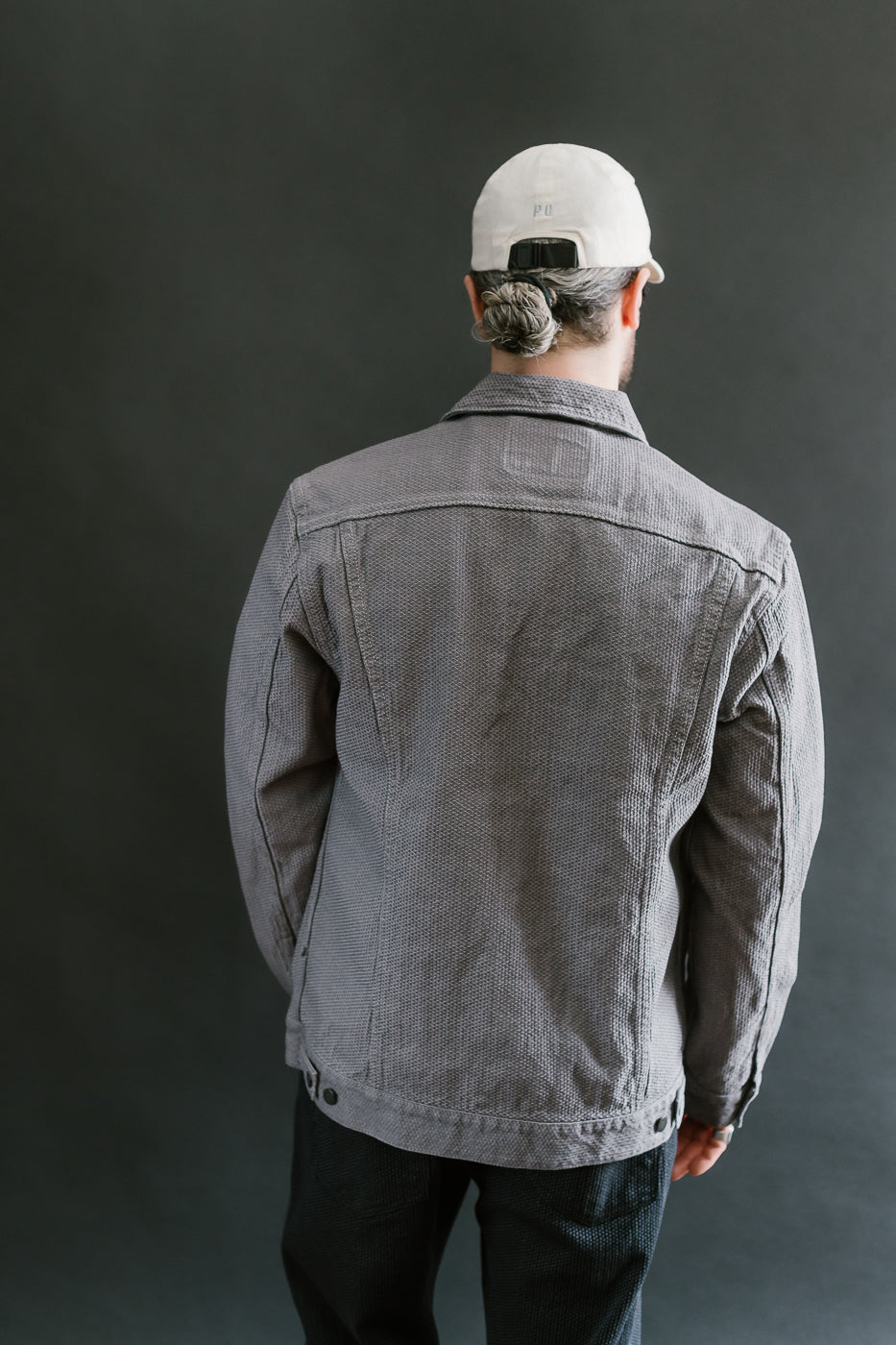 6221-GRY - Sashiko Type III Jacket - Gray x Black