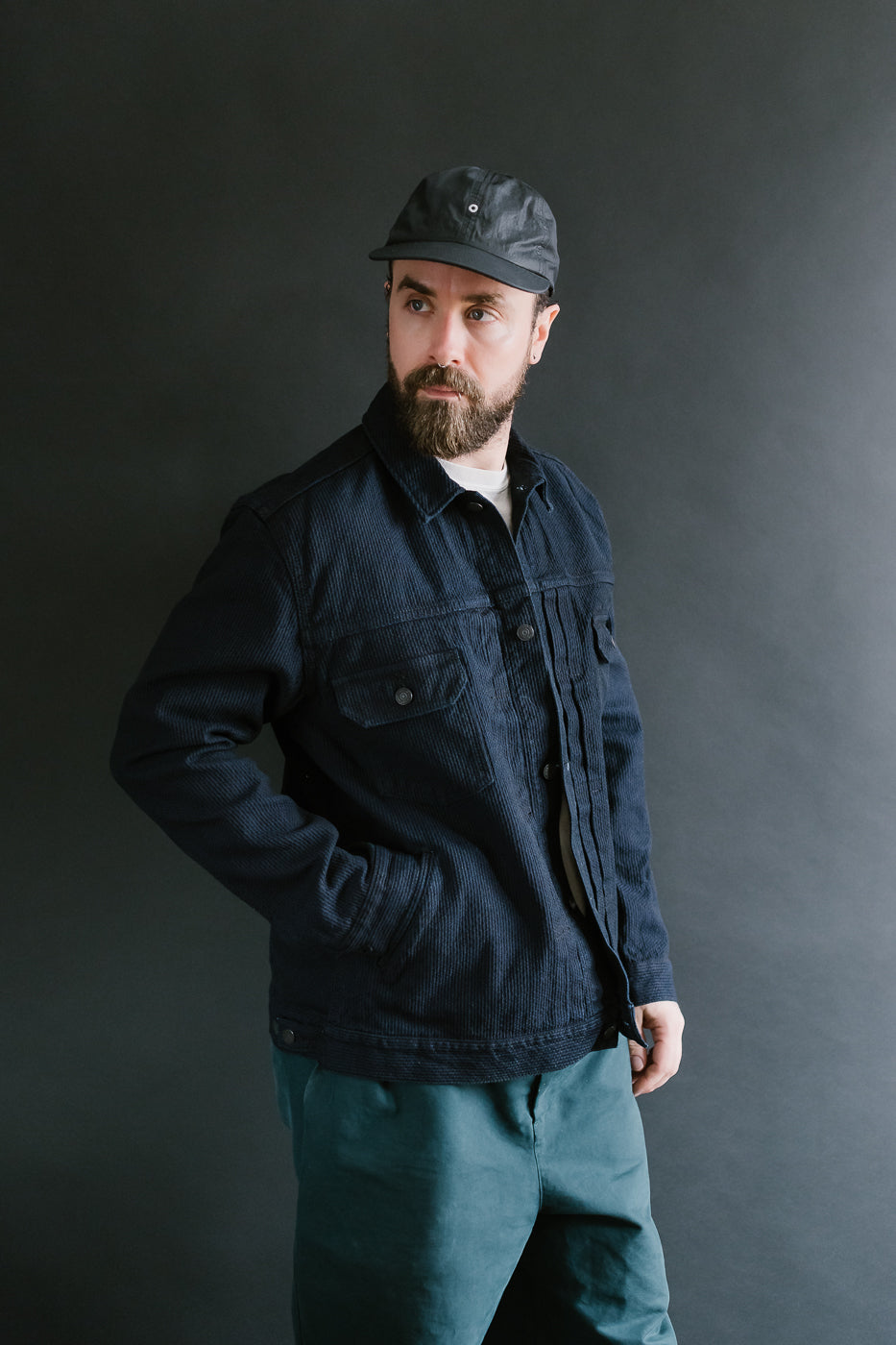 6220-ID - Sashiko Type II Jacket - Indigo x Black