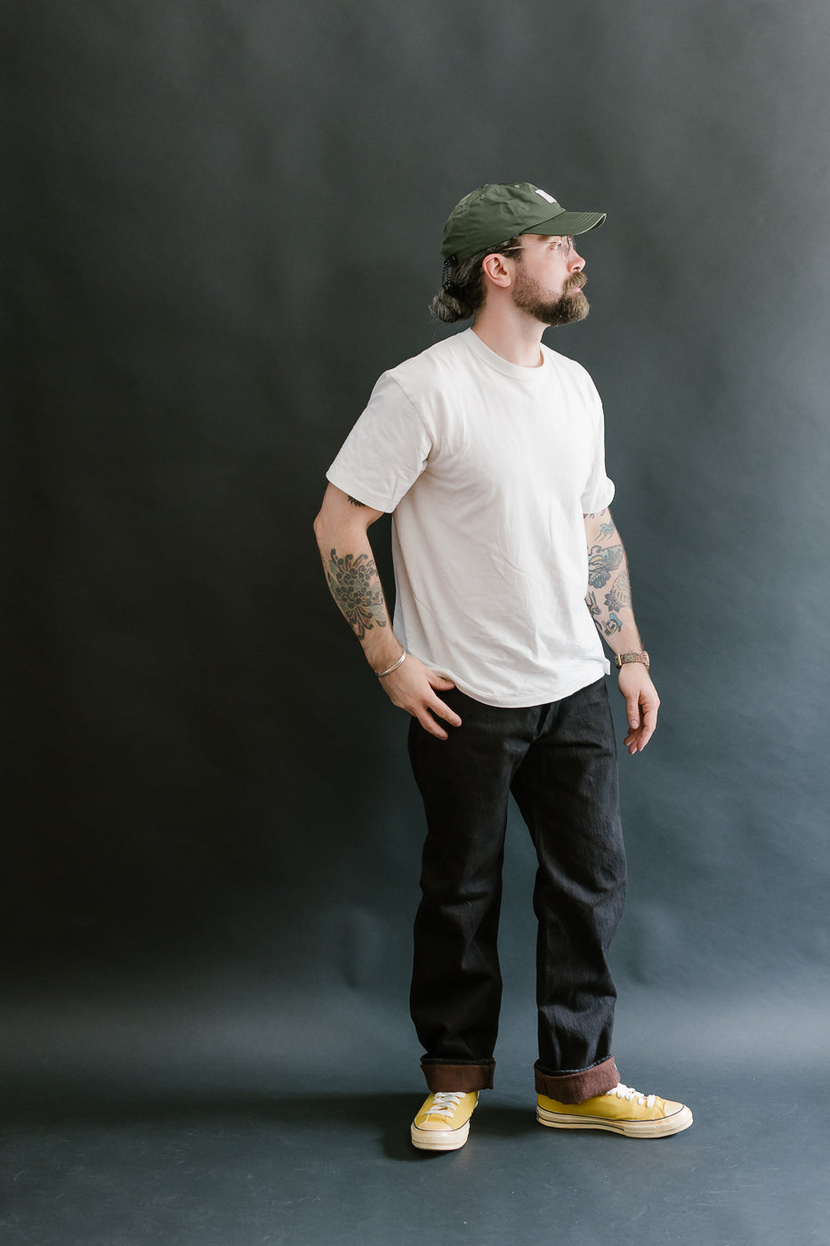 PER-EX-003-BK - 15oz Black x Kakishibu Selvedge Jeans - Regular Straight