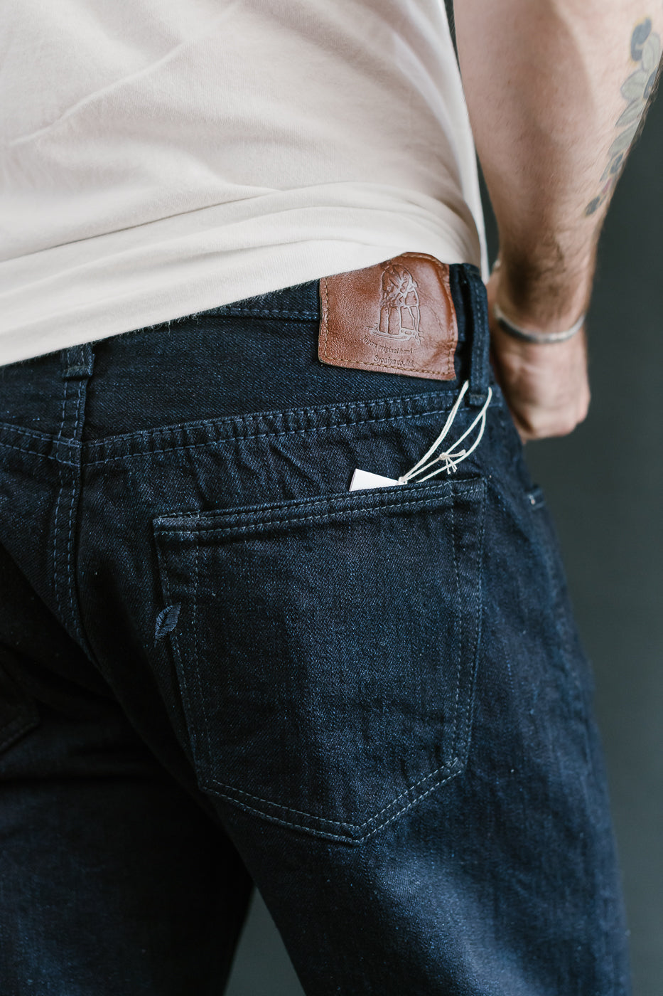 XX-003-IDBK - 14oz Indigo x Black Selvedge Jeans - Regular Straight