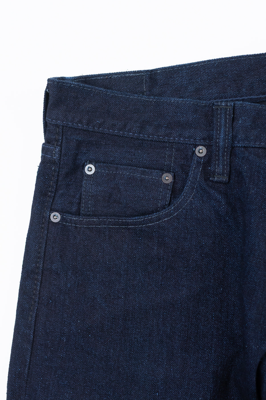 XX-003-IDBK - 14oz Indigo x Black Selvedge Jeans - Regular Straight