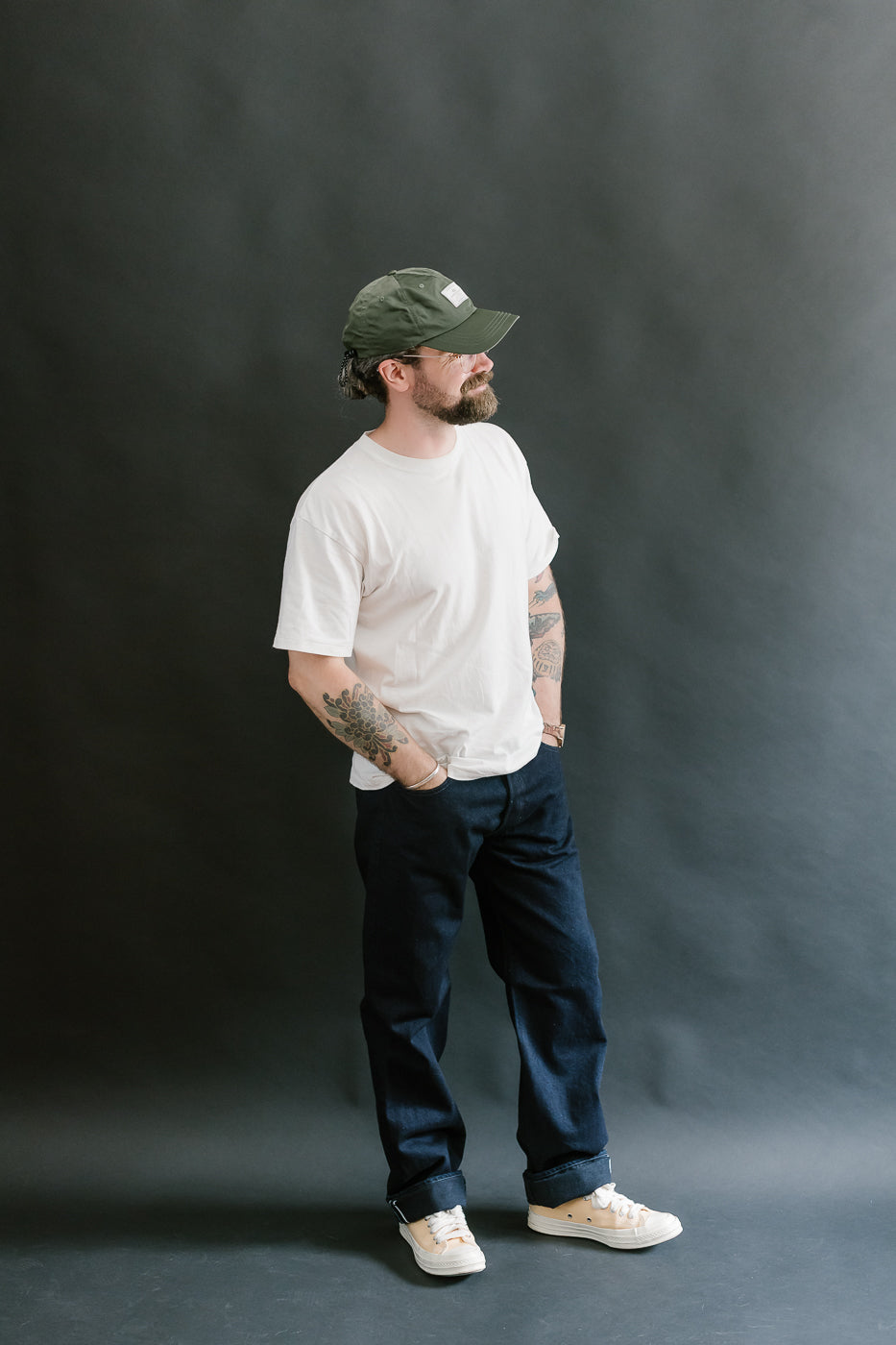 XX-003-IDBK - 14oz Indigo x Black Selvedge Jeans - Regular Straight