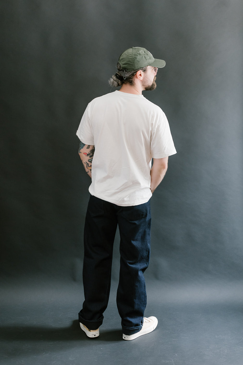 XX-003-IDBK - 14oz Indigo x Black Selvedge Jeans - Regular Straight