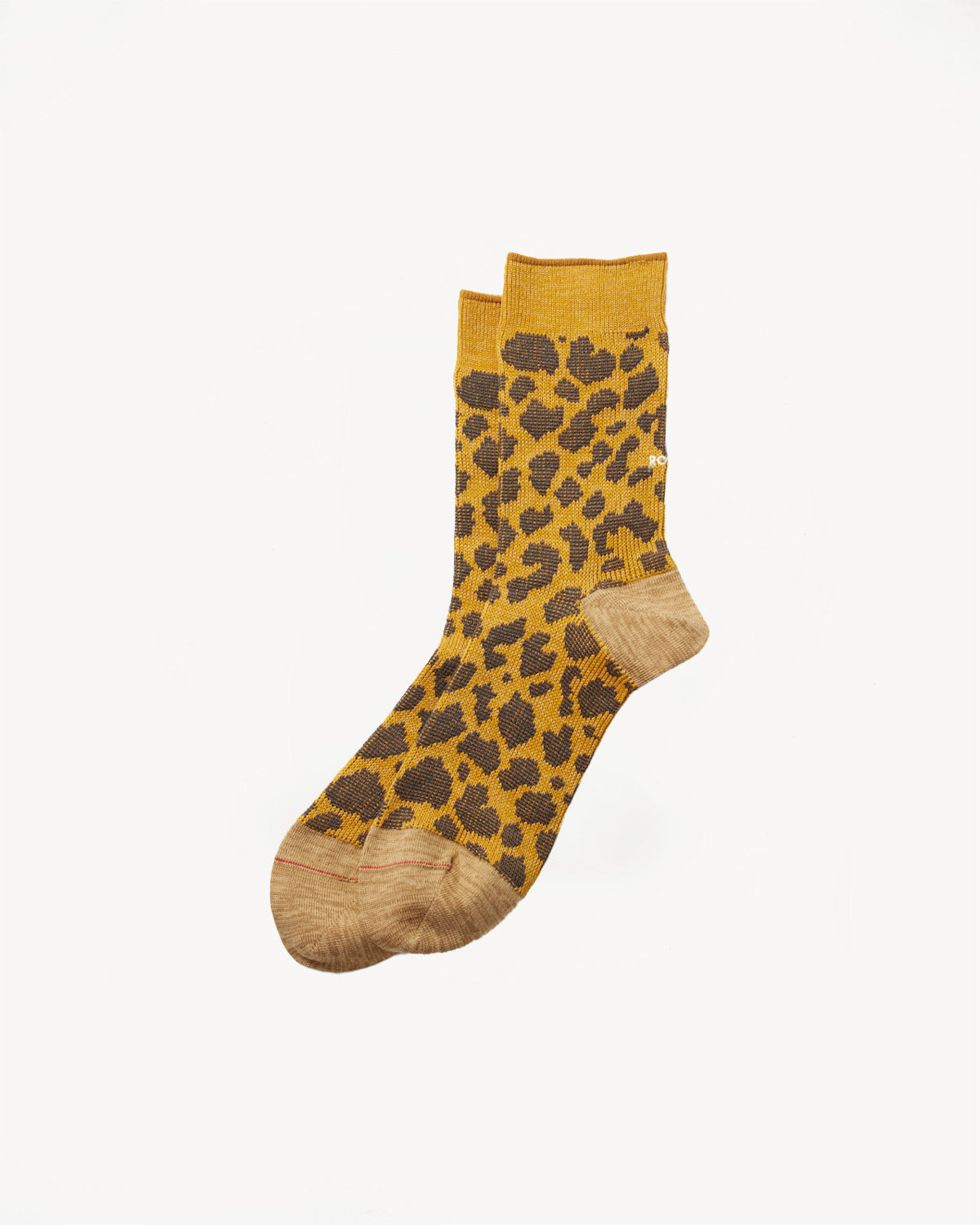 R1525 - Leopard Mini Crew Sock - Yellow
