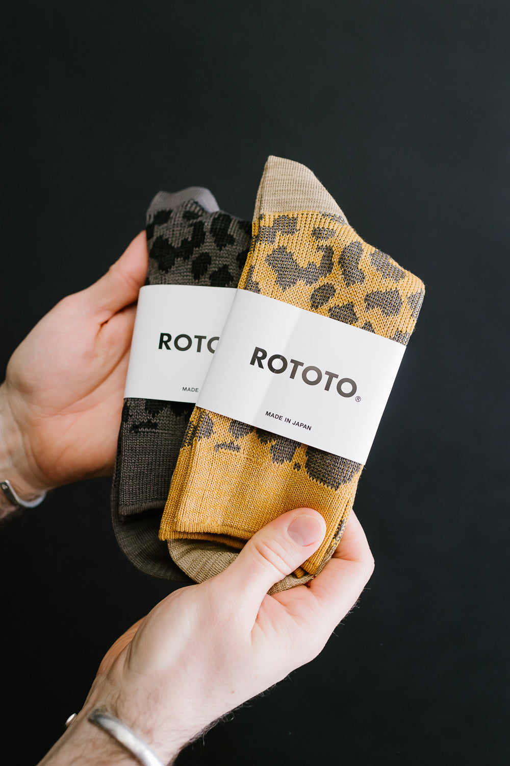 R1525 - Leopard Mini Crew Sock - Yellow