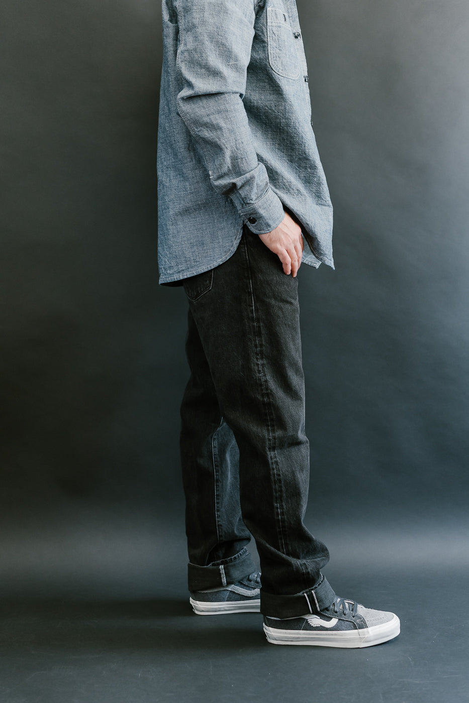 15oz - Washed Selvedge Strider Pant - Stealth