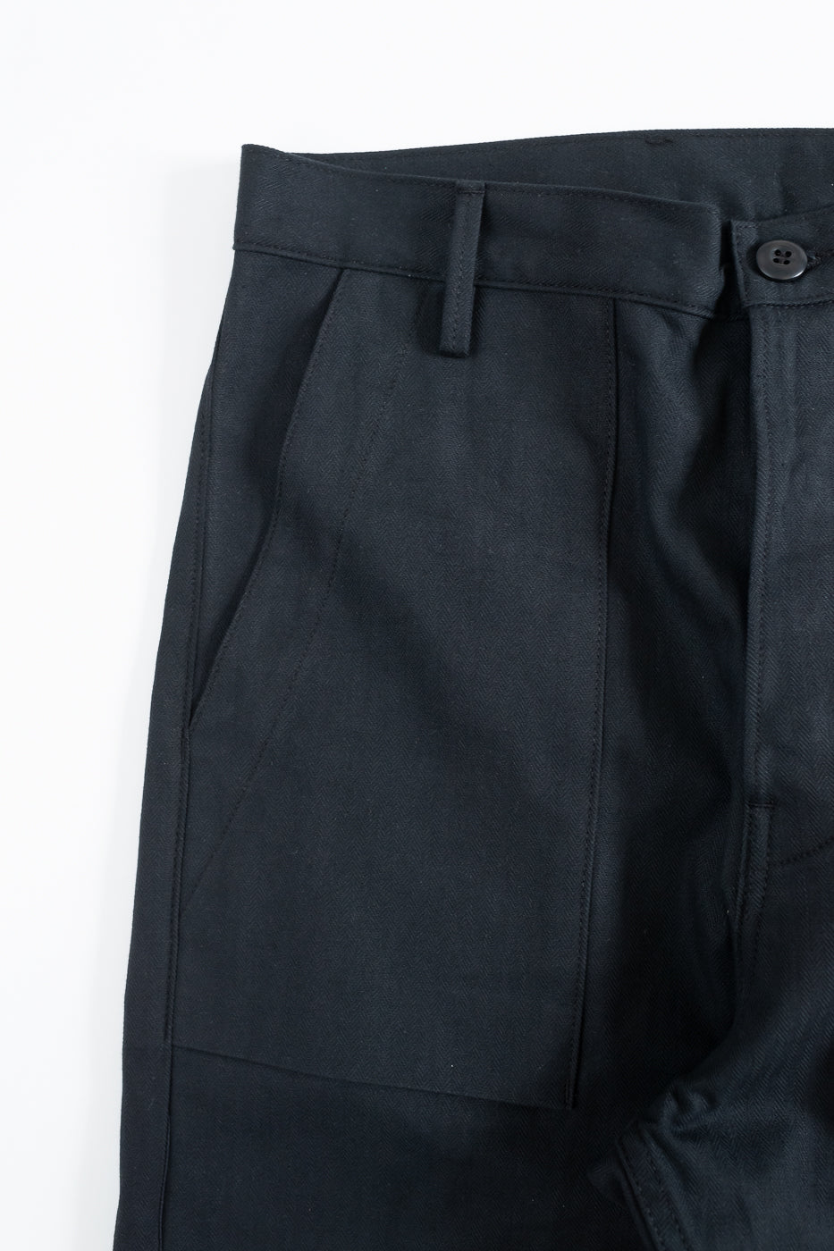 10oz - Herringbone Fatigue Pants - Black
