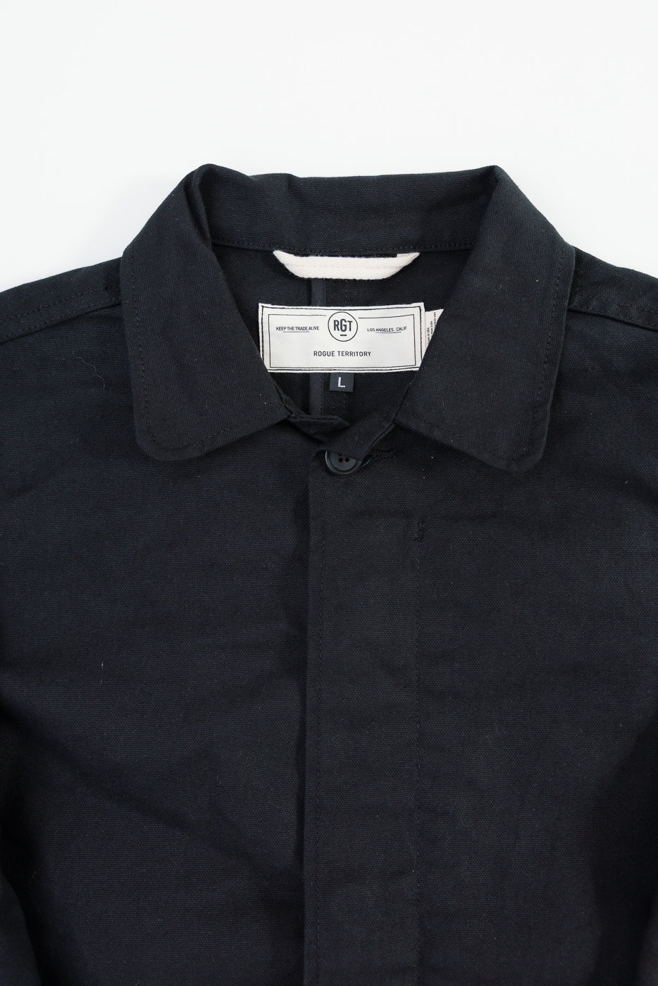 10oz - Trench Coat Dry Waxed Canvas - Black