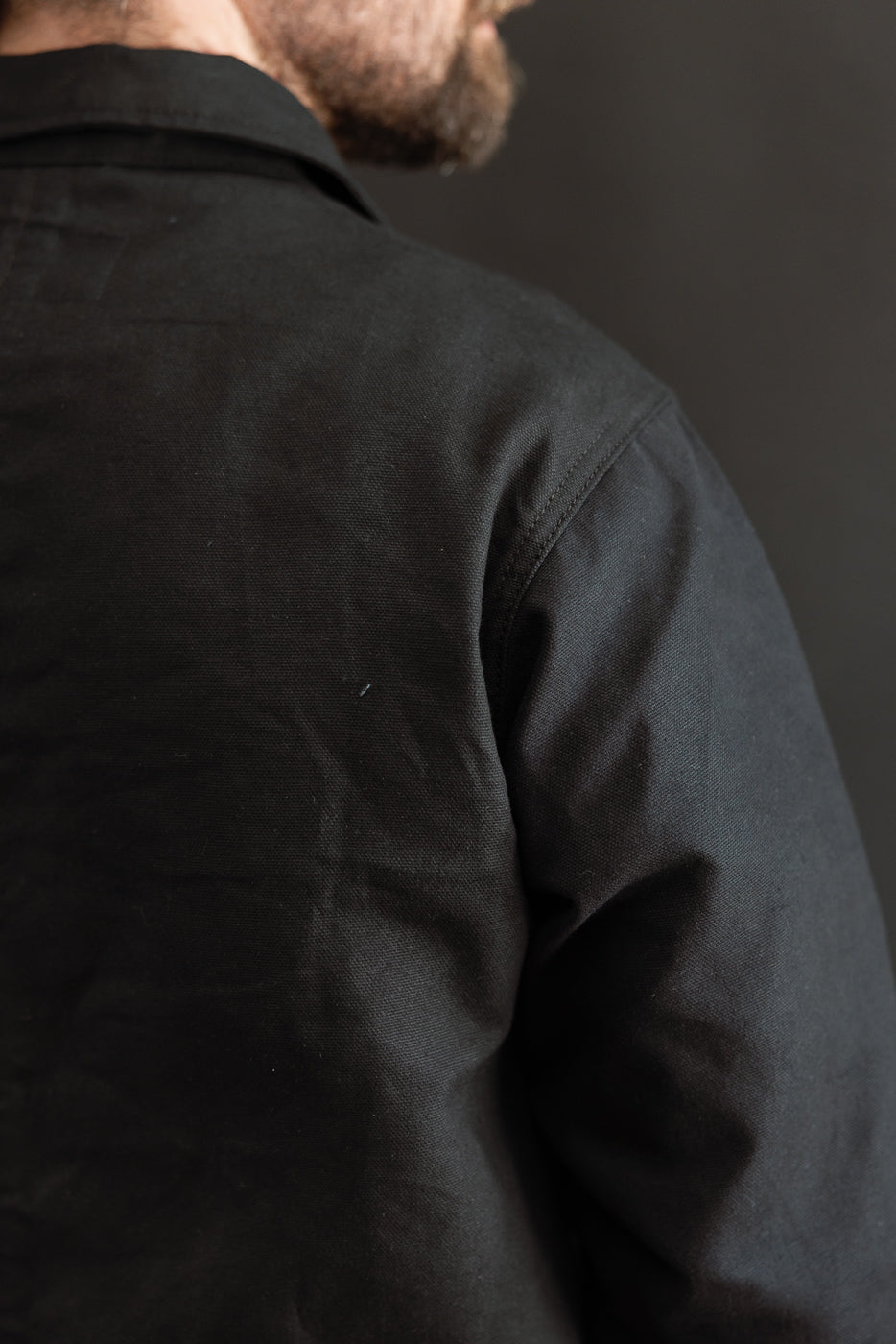 10oz - Trench Coat Dry Waxed Canvas - Black