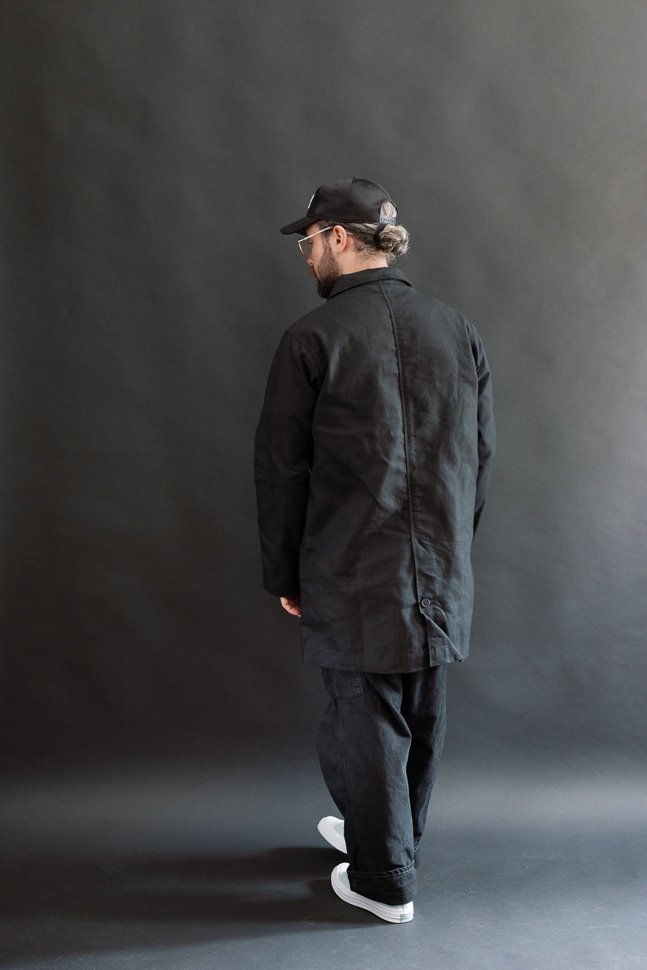 10oz - Trench Coat Dry Waxed Canvas - Black