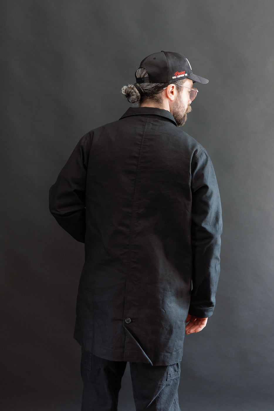 10oz - Trench Coat Dry Waxed Canvas - Black