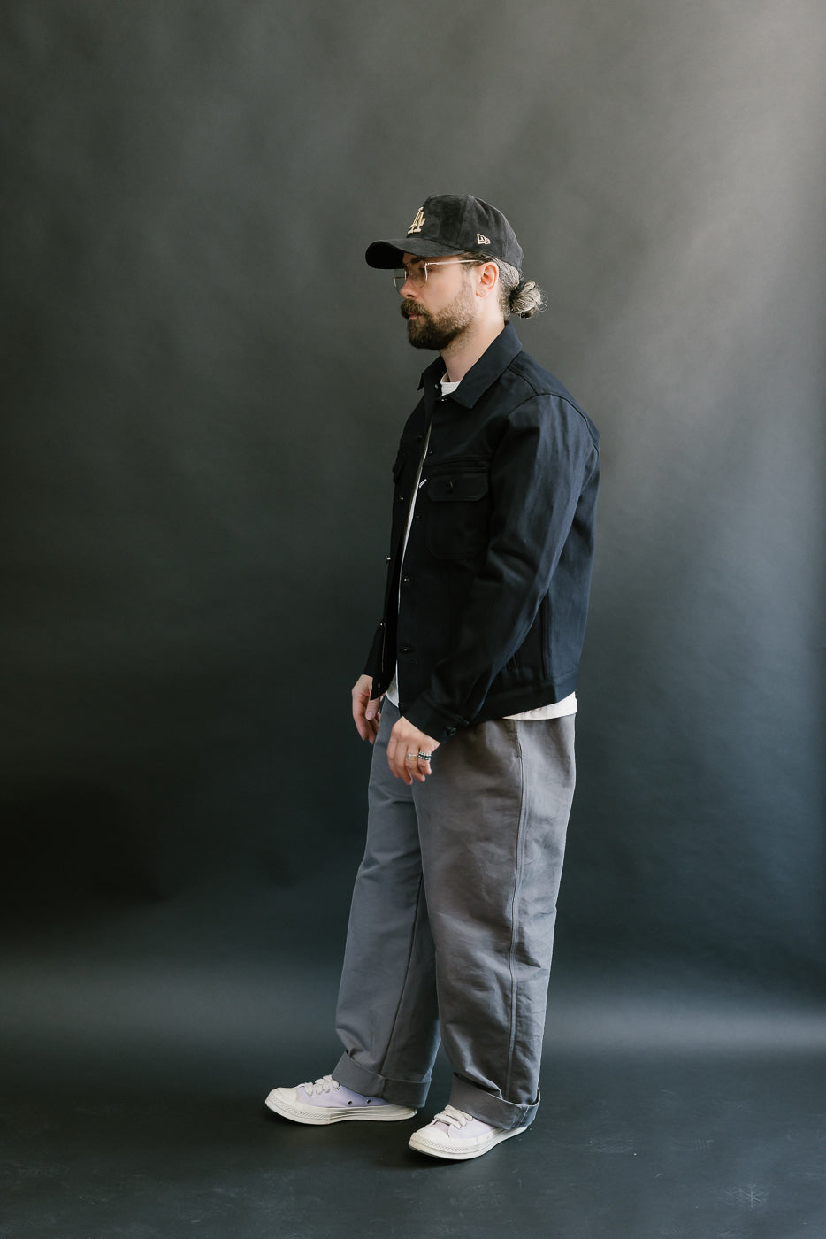 13.5oz - Indigo x Black Selvedge Denim - Cruiser Jacket