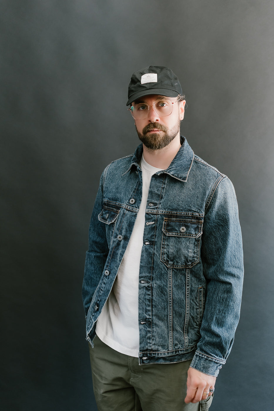 15oz - Medium Wash Indigo Selvedge Denim - Cruiser Jacket