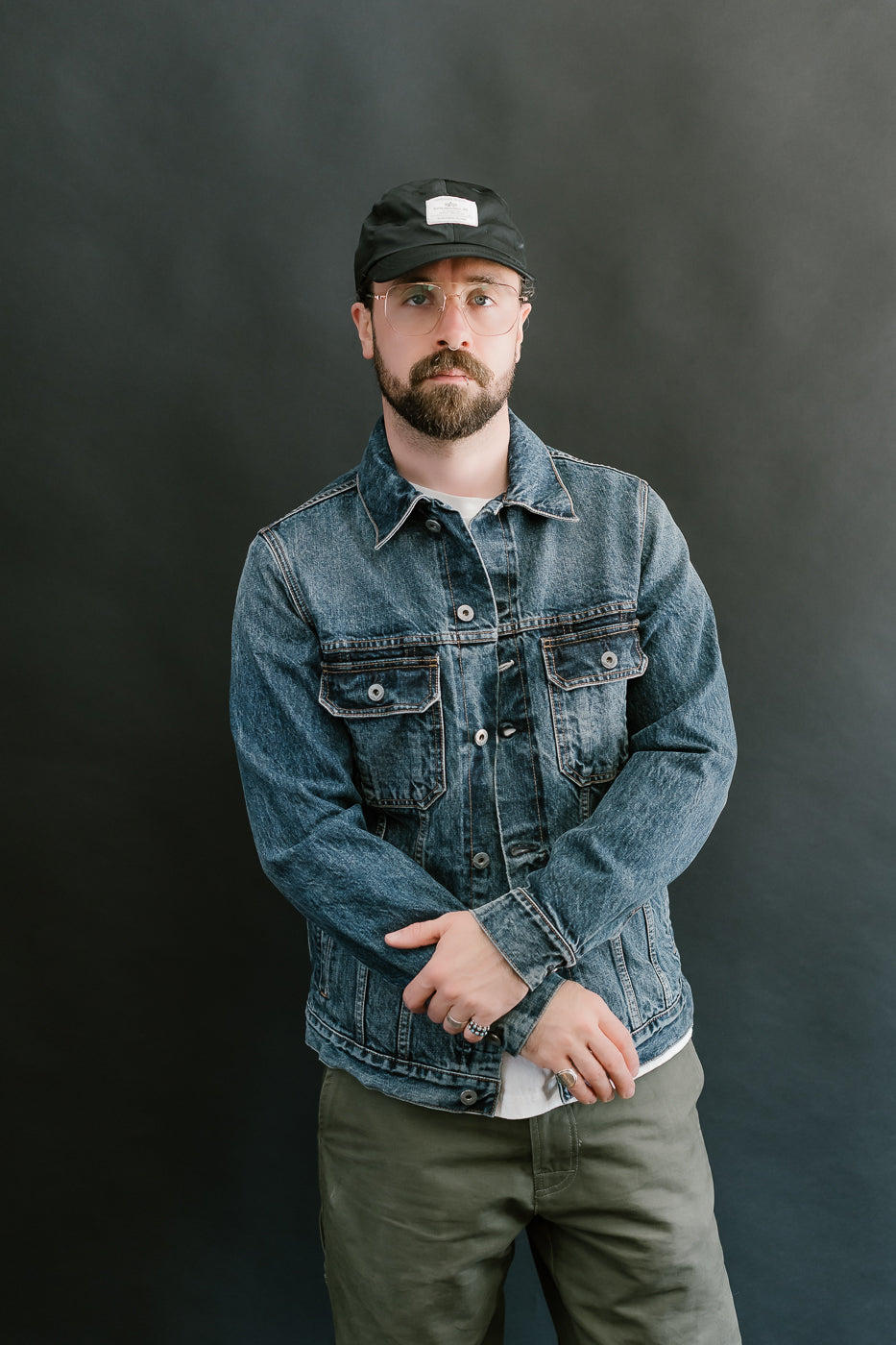 15oz - Medium Wash Indigo Selvedge Denim - Cruiser Jacket