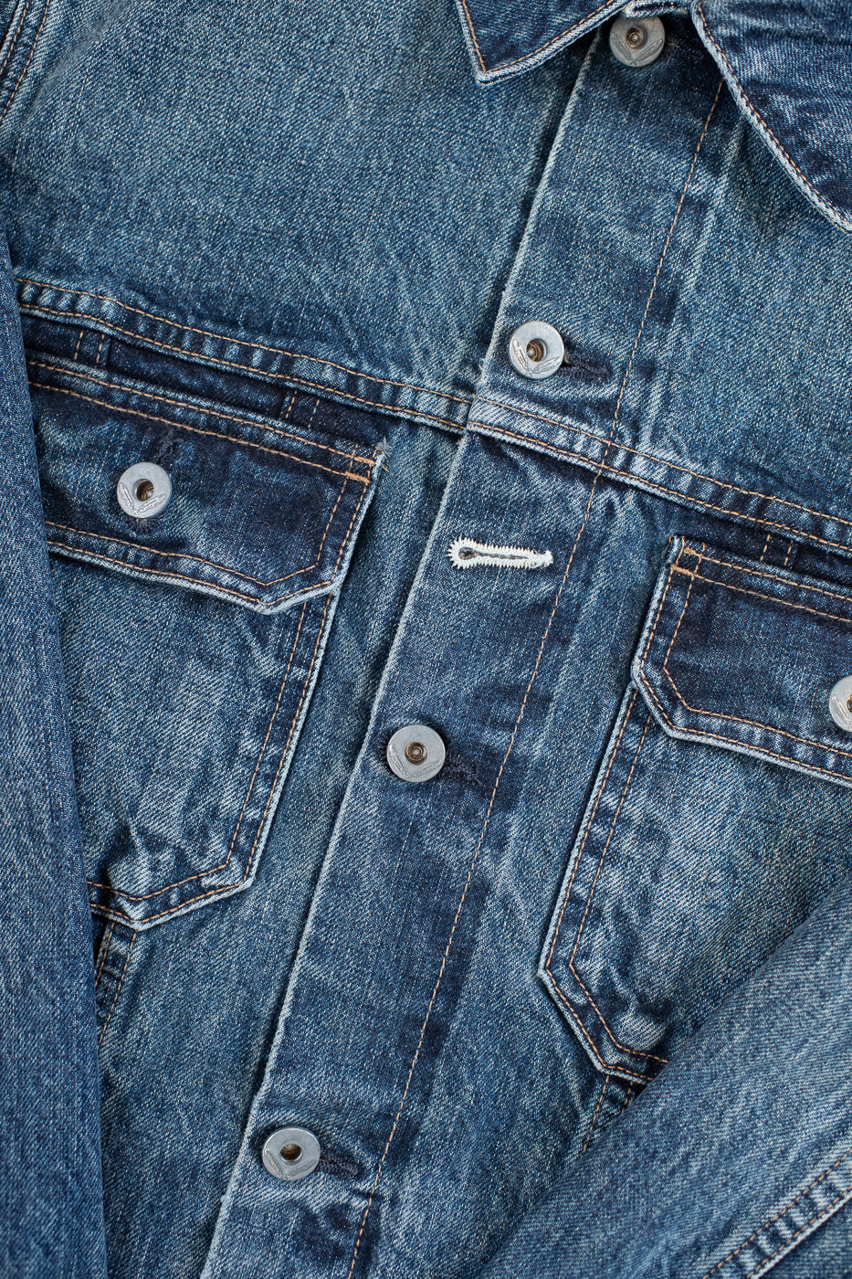 15oz - Medium Wash Indigo Selvedge Denim - Cruiser Jacket