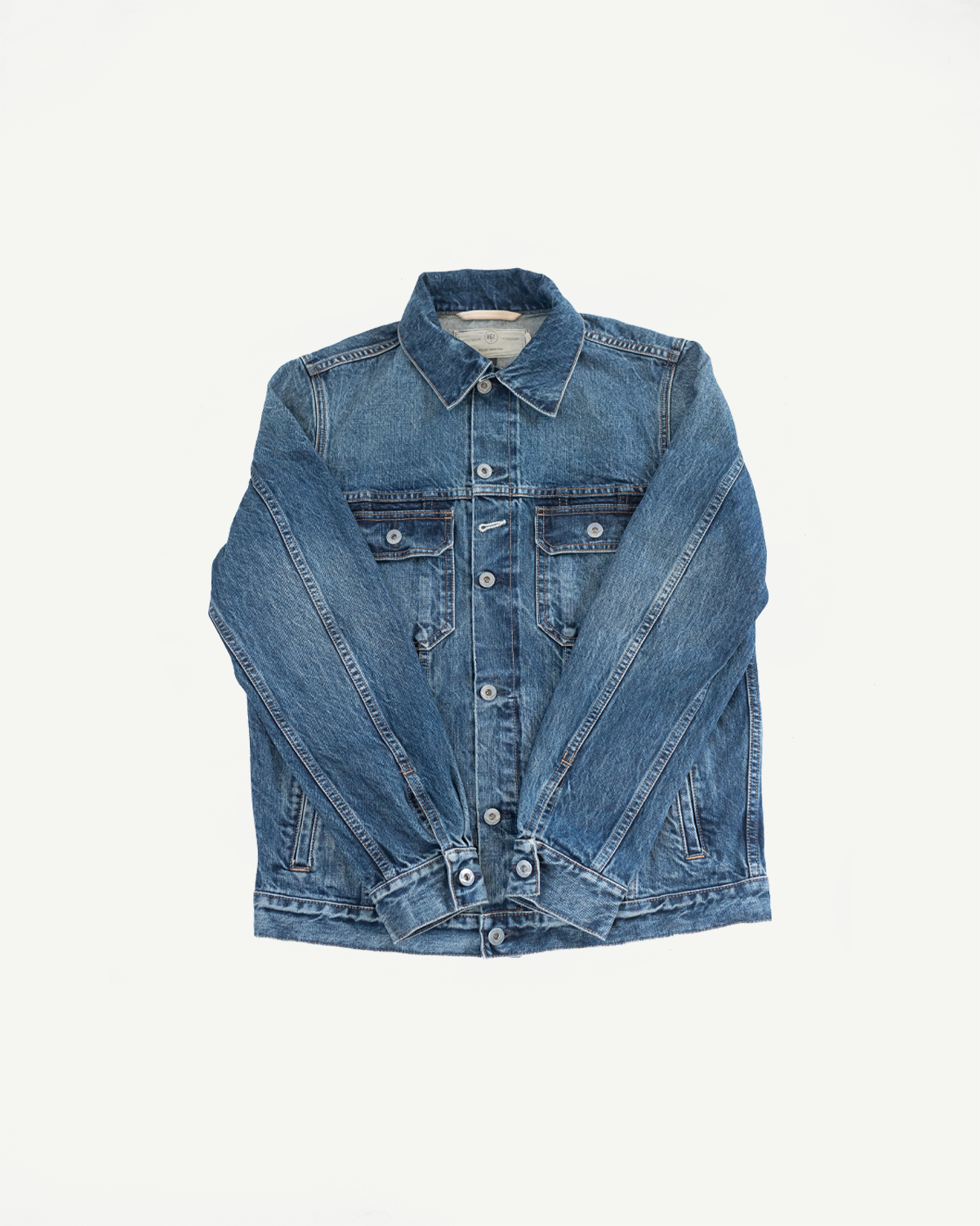15oz - Medium Wash Indigo Selvedge Denim - Cruiser Jacket