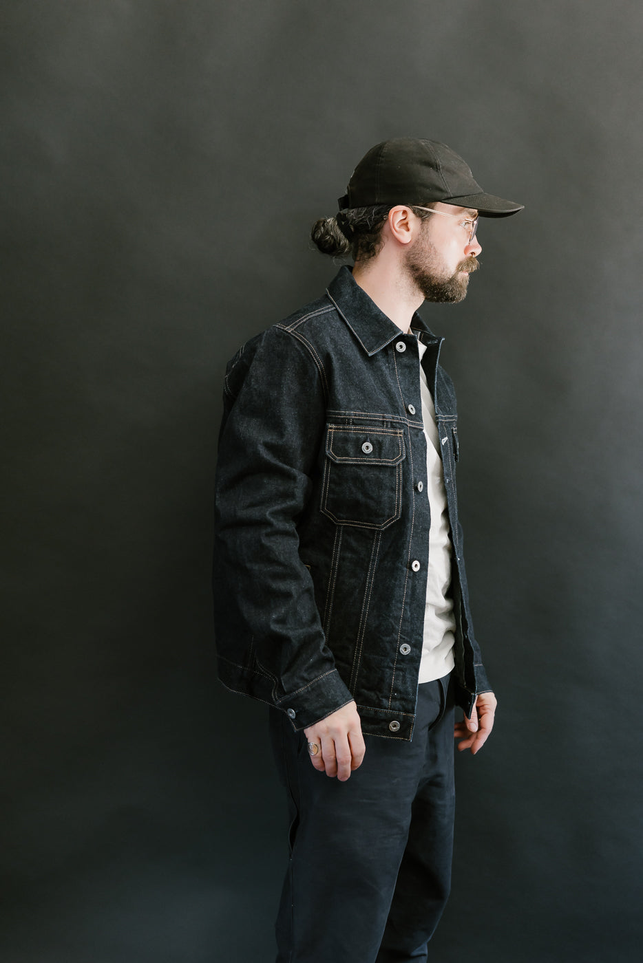 15oz - Rinsed Indigo Selvedge Denim - Cruiser Jacket