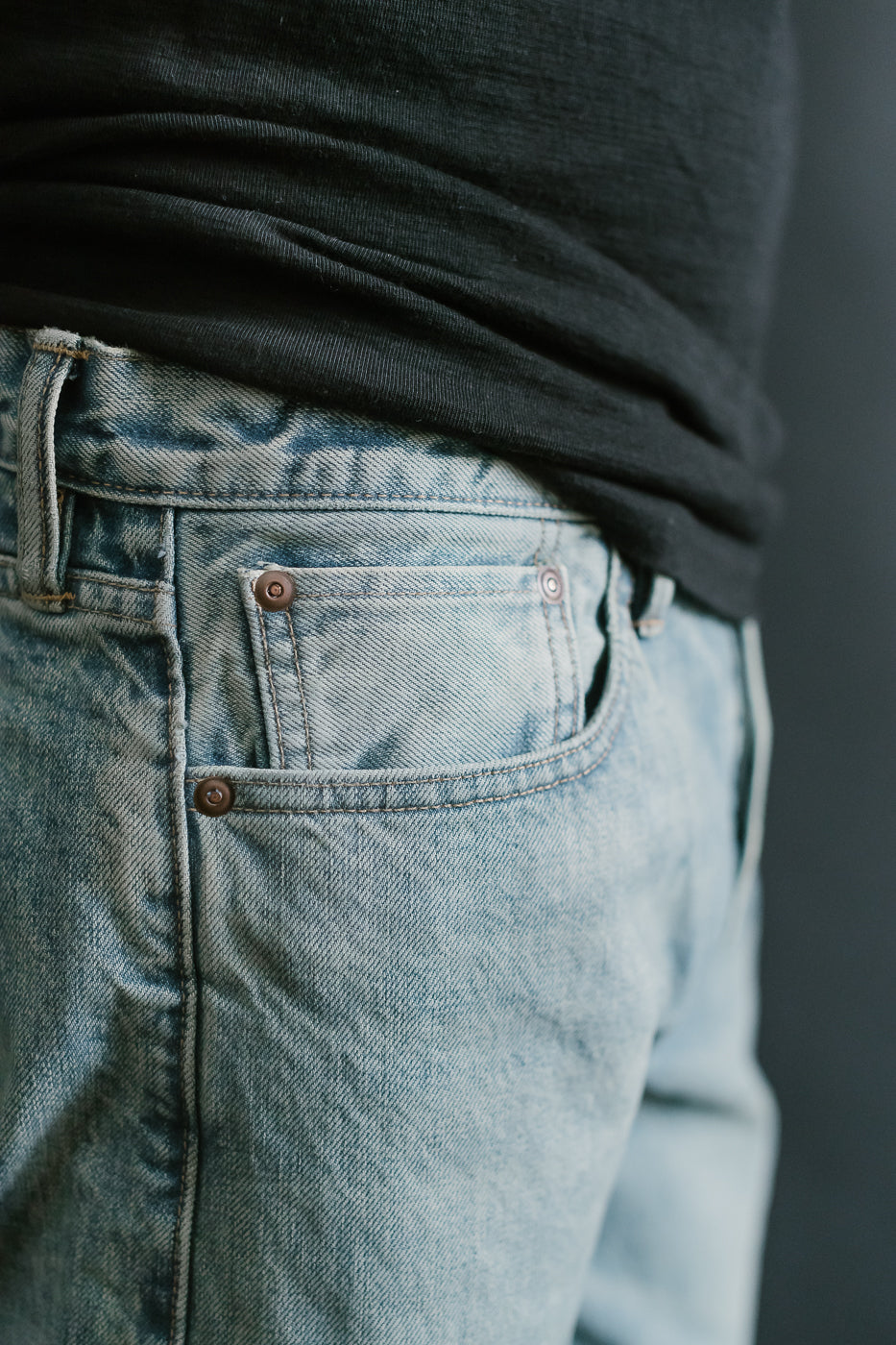 15oz - River Washed Selvedge Stanton Pant - Light Indigo