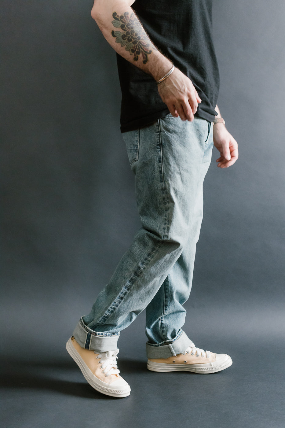 15oz - River Washed Selvedge Stanton Pant - Light Indigo