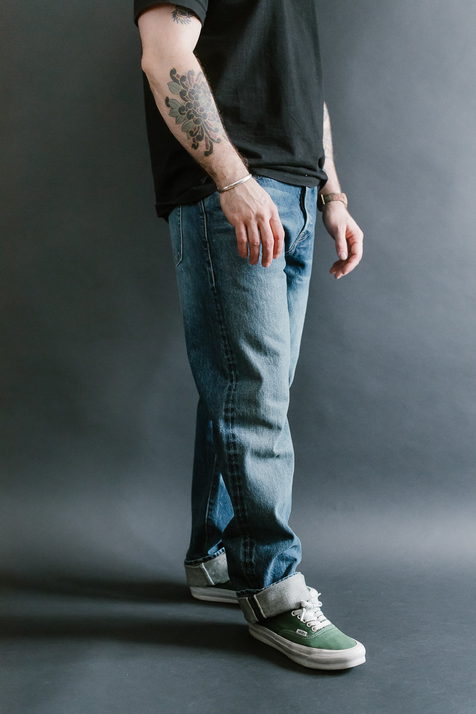 15oz - Vintage Washed Selvedge Strider Pant - Medium Indigo