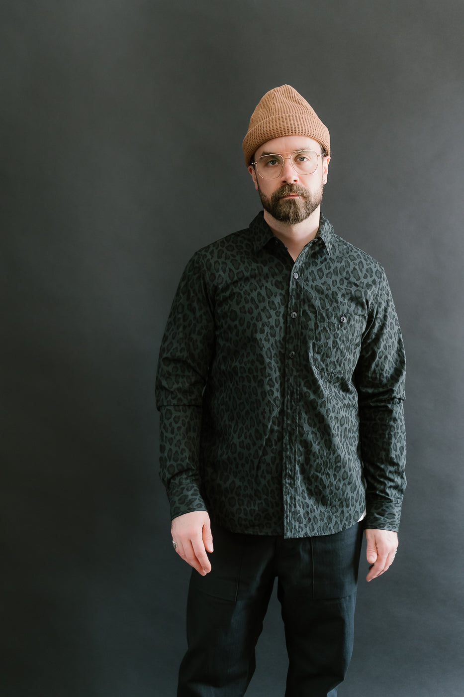 4oz - Oxford Shirt Dark Cheetah Camo - Green