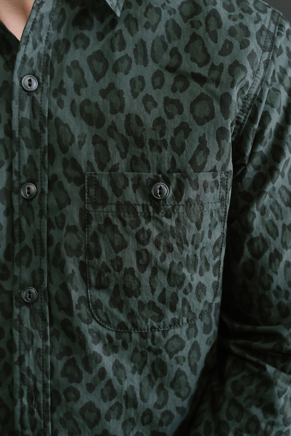 4oz - Oxford Shirt Dark Cheetah Camo - Green