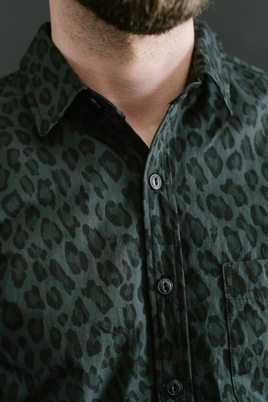 4oz - Oxford Shirt Dark Cheetah Camo - Green