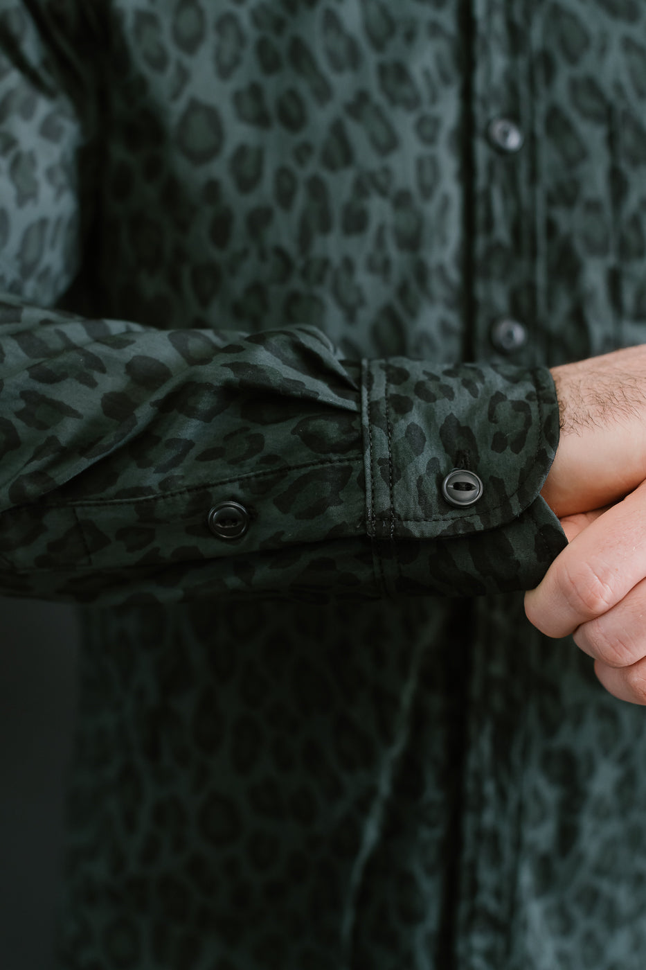 4oz - Oxford Shirt Dark Cheetah Camo - Green