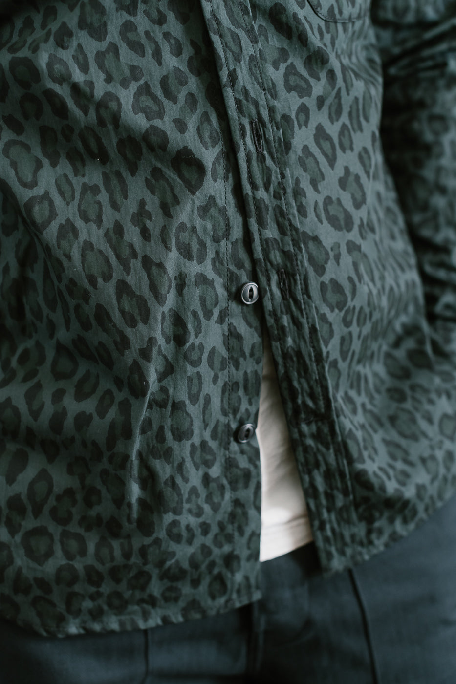 4oz - Oxford Shirt Dark Cheetah Camo - Green