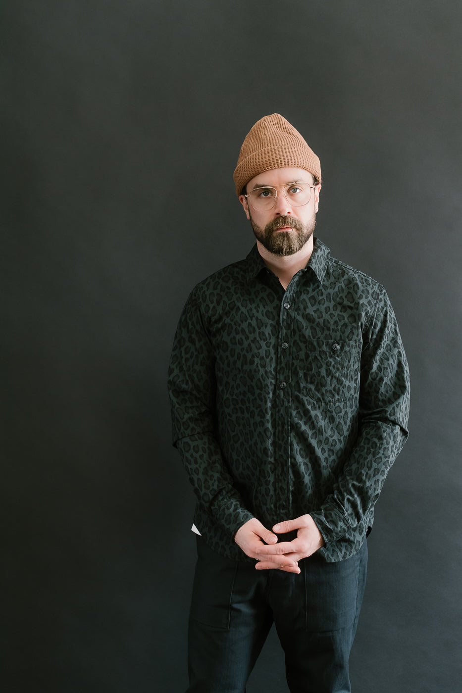 4oz - Oxford Shirt Dark Cheetah Camo - Green