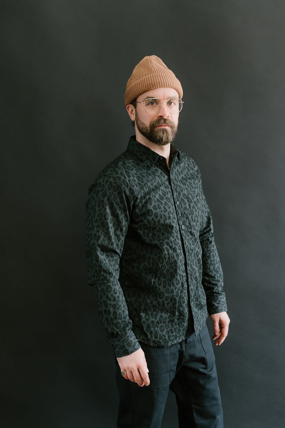 4oz - Oxford Shirt Dark Cheetah Camo - Green