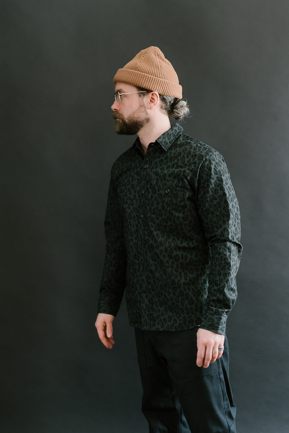 4oz - Oxford Shirt Dark Cheetah Camo - Green