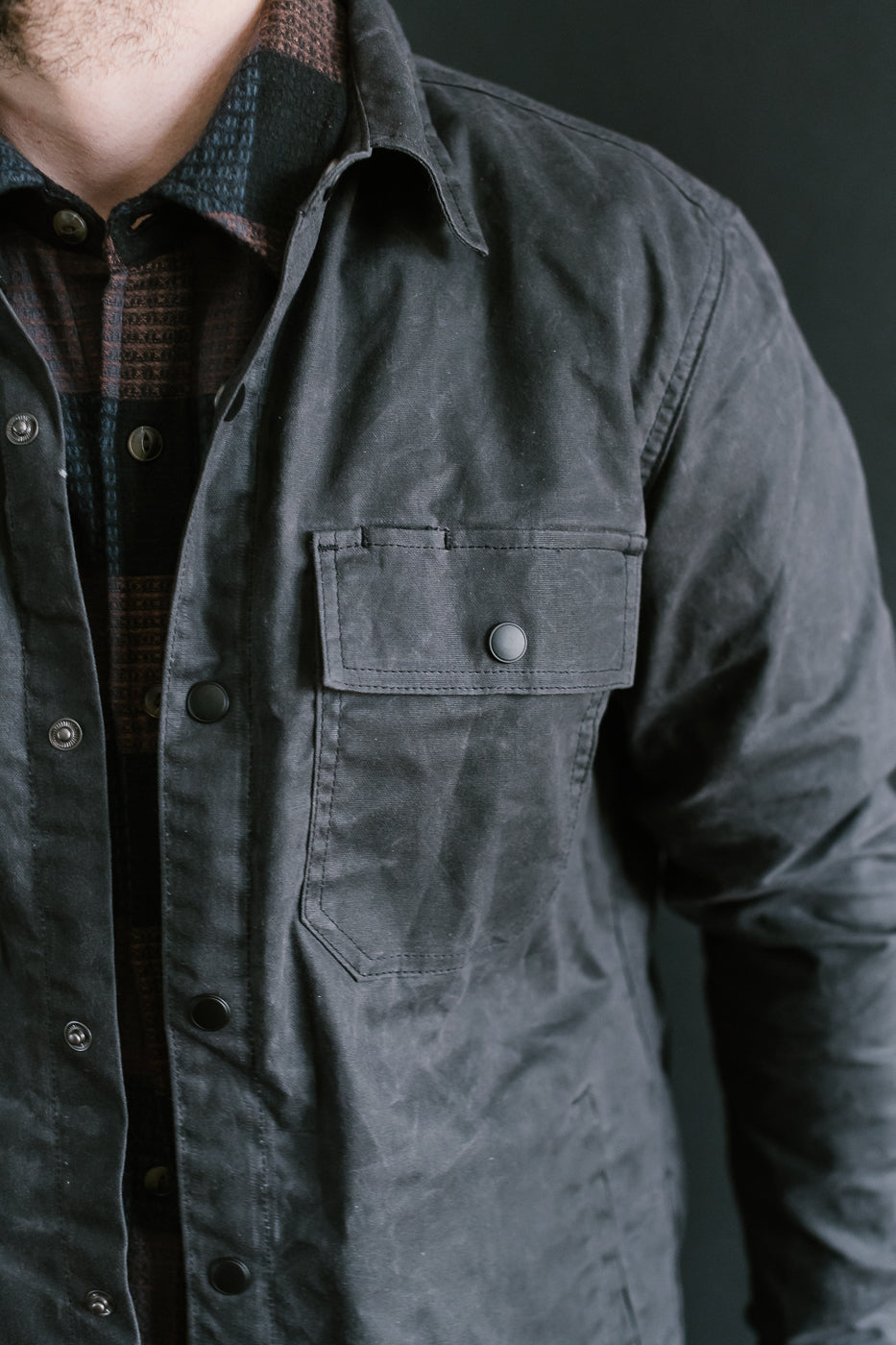 7oz - Patrol Shirt Waxed Canvas - Grey